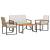 Set de Mobilier pentru Exterior 4 pcs Bej și alb crem poliratan GartenMobel Dekor