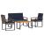 Set de Mobilier pentru Exterior 4 pcs Gri și albastru marin GartenMobel Dekor