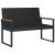 Set de Mobilier pentru Exterior cu pernă 4 pcs Negru și Turcoaz GartenMobel Dekor