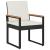 Set de Mobilier pentru Exterior 3 pcs Negru și Alb crem GartenMobel Dekor