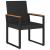 Set de Mobilier pentru Exterior 3 pcs Negru și Alb crem GartenMobel Dekor