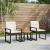 Set de Mobilier pentru Exterior 3 pcs Negru și Alb crem GartenMobel Dekor