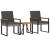 Set de Mobilier pentru Exterior 3 pcs Gri și gri închis GartenMobel Dekor