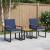Set de Mobilier pentru Exterior 3 pcs Gri și albastru marin GartenMobel Dekor