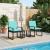 Set de Mobilier pentru Exterior cu pernă 3 pcs Negru și Turcoaz GartenMobel Dekor