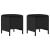 Taburet pentru grădină 2 Bucată Negru 38 x 38 x 45 cm Ratan PE GartenMobel Dekor