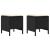 Taburet pentru grădină 2 Bucată Negru și Crem 38 x 38 x 45 cm GartenMobel Dekor