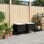 Taburet pentru grădină 2 Bucată Negru și Crem 38 x 38 x 45 cm GartenMobel Dekor