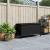 Taburet pentru grădină cu pernă Negru 80 x 38 x 45 cm Ratan PE GartenMobel Dekor