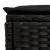 Taburet pentru grădină cu pernă Negru 80 x 38 x 45 cm Ratan PE GartenMobel Dekor
