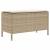 Taburet pentru grădină Bej și crem 80 x 38 x 42 cm Ratan PE GartenMobel Dekor