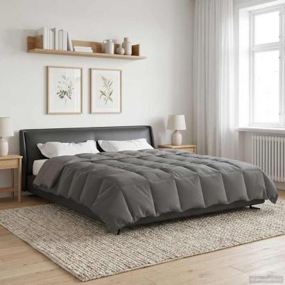 Duvet de iarnă Patos Gri deschis 200 x 240 cm Microfibră GartenMobel Dekor