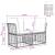 Loveseat pentru exterior 2 pcs Alb Natural și Crem poliratan GartenMobel Dekor