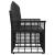 Loveseat pentru exterior 2 pcs Negru și Gri închis poliratan GartenMobel Dekor
