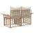 Loveseat pentru exterior 2 pcs Alb Natural și Crem poliratan GartenMobel Dekor
