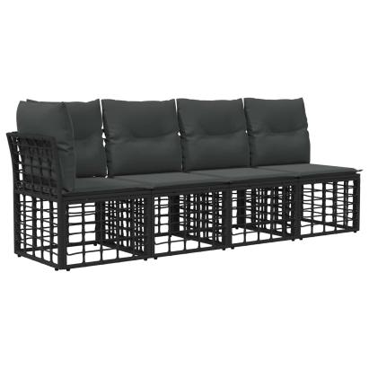 Canapea de grădină cu 4 locuri și braț stâng 4 pcs GartenMobel Dekor