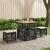 Set de masă pentru grădină cu pernă 3 pcs Bej și crem poliratan GartenMobel Dekor