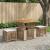 Set de masă pentru grădină cu pernă 3 pcs Bej și crem poliratan GartenMobel Dekor