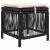 Set de masă pentru grădină 3 pcs Negru și Crem poliratan GartenMobel Dekor