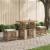 Set de masă pentru grădină cu pernă 3 pcs Bej și crem poliratan GartenMobel Dekor