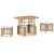 Set de masă pentru grădină cu pernă 3 pcs Natur și Alb GartenMobel Dekor