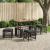 Set de masă pentru grădină cu pernă 4 pcs Negru și Gri GartenMobel Dekor