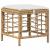 Set de masă pentru grădină cu pernă 4 pcs Natur și Alb GartenMobel Dekor