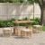 Set de masă pentru grădină cu pernă 4 pcs Natur și Alb GartenMobel Dekor