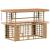 Set de masă pentru grădină cu pernă 4 pcs Natur și Alb GartenMobel Dekor