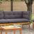Unitate canapea colț Gri Natural și Închis 132 x 92 x 82 cm GartenMobel Dekor