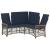 Set de canapele reclinabile pentru grădină 164 x 164 x 112 cm GartenMobel Dekor