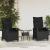 Scaun pentru Grădină 2 pcs Negru 56 x 64 x 94 cm GartenMobel Dekor