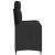 Scaun de grădină rabatabil Negru 57 x 63 x 94 cm poliratan GartenMobel Dekor