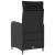 Scaun de grădină rabatabil Negru 57 x 63 x 94 cm poliratan GartenMobel Dekor