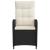 Scaun de grădină rabatabil Negru și Alb crem 57 x 63 x 94 cm GartenMobel Dekor