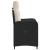 Scaun de grădină rabatabil Negru și Alb crem 57 x 63 x 94 cm GartenMobel Dekor