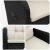 Scaun de grădină rabatabil Negru și Alb crem 57 x 63 x 94 cm GartenMobel Dekor