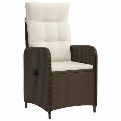 Scaun de grădină rabatabil Maro și Alb Crema 57 x 63 x 94 cm GartenMobel Dekor