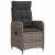 Scaun de grădină rabatabil Gri și gri închis 57 x 63 x 94 cm GartenMobel Dekor