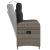Scaun de grădină rabatabil Gri și gri închis 57 x 63 x 94 cm GartenMobel Dekor