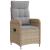 Scaun de grădină rabatabil Beige și gri deschis 57 x 63 x 94 cm GartenMobel Dekor