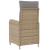 Scaun de grădină rabatabil Beige și gri deschis 57 x 63 x 94 cm GartenMobel Dekor