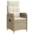 Scaun de grădină rabatabil Bej și alb crem 57 x 63 x 94 cm GartenMobel Dekor