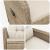Scaun de grădină rabatabil Bej și alb crem 57 x 63 x 94 cm GartenMobel Dekor