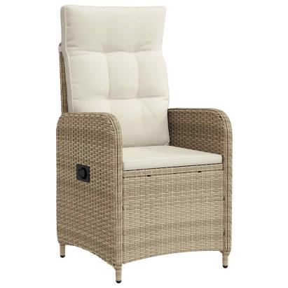 Scaun de grădină rabatabil Bej și alb crem 57 x 63 x 94 cm GartenMobel Dekor