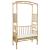 Arc de Grădină cu Bancă Alb crem 115 x 50 x 205 cm Bambus GartenMobel Dekor
