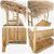 Masă de bar exterioară natural 110 x 50 x 209 cm Bambus GartenMobel Dekor