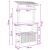 Masă de bar exterioară cu raft natural 110 x 50 x 210 cm Bambus GartenMobel Dekor