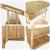 Masă de bar exterioară cu raft natural 110 x 50 x 210 cm Bambus GartenMobel Dekor