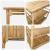 Masă de bar exterioară cu raft natural 110 x 50 x 105 cm Bambus GartenMobel Dekor